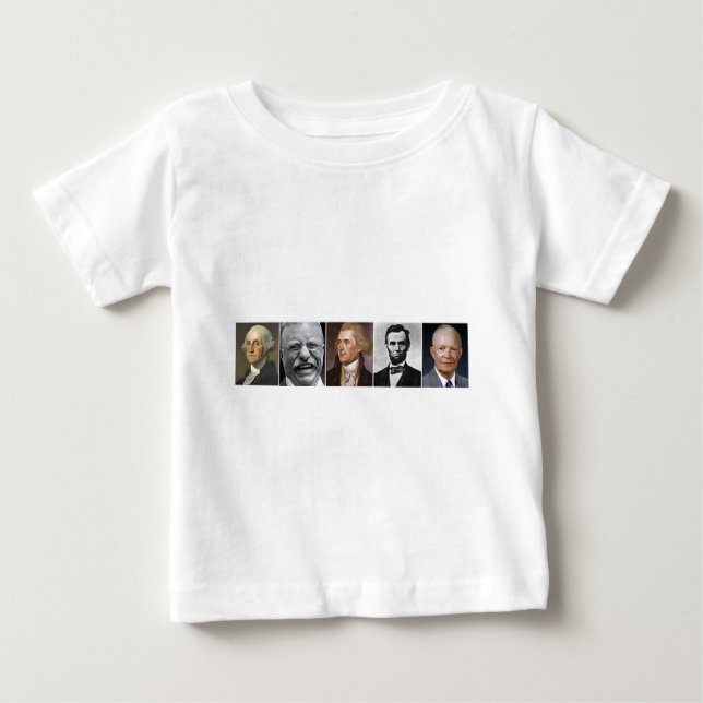 Camiseta Para Bebê Presidentes dos EUA (Frente)
