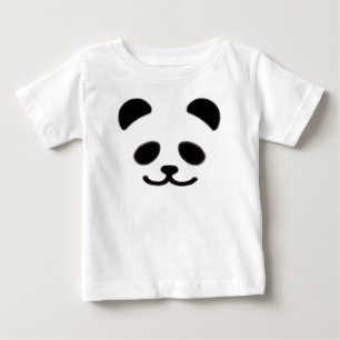 Camiseta Para Bebê Preto da panda