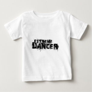 Camiseta Para Bebê Preto Dançarino Extremo