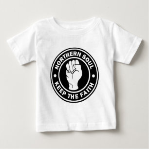 Camiseta Para Bebê preto do norte do logotipo da alma