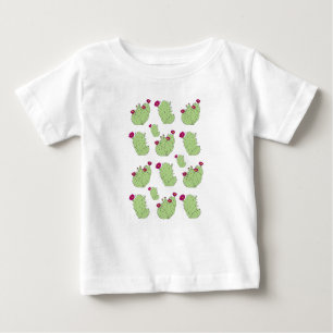 Camiseta Para Bebê Prickly Pear Pattern Texas State Plant Cactus Love