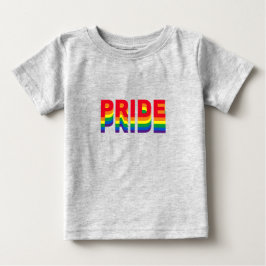 Camiseta Para Bebê Pride lgbt lgbtq gay arco-íris cinza
