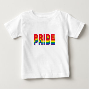 Camiseta Para Bebê Pride lgbt lgbtq gay arco-íris preto cores legal