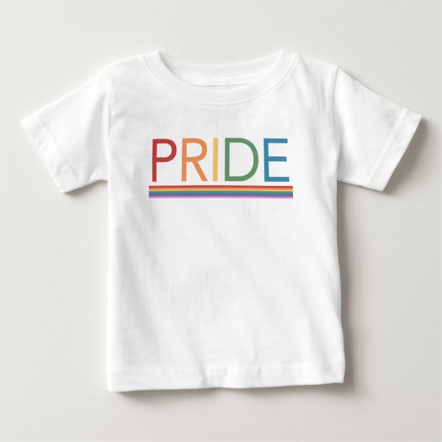 Camiseta Para Bebê PRIDE Rainbow Baby T-Shirt (Frente)