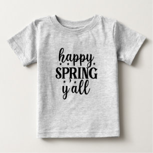 Camiseta Para Bebê Primavera feliz Y'all-67210