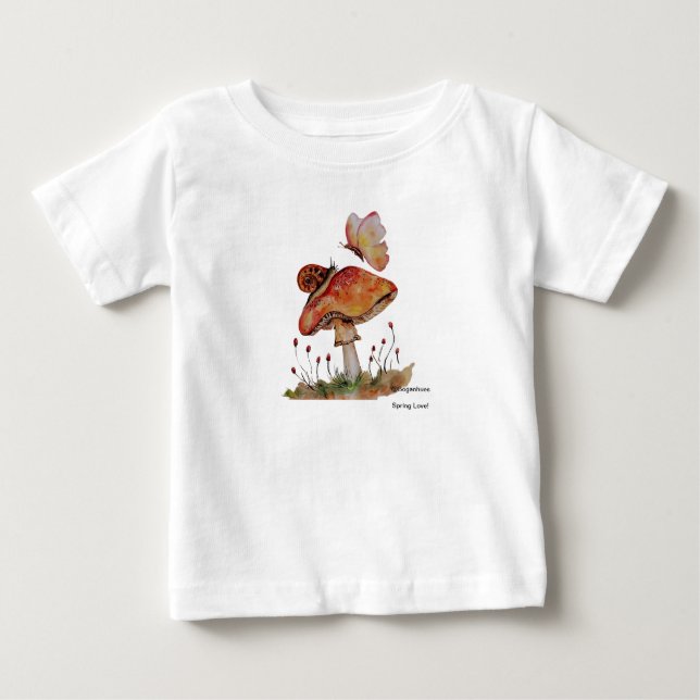 Camiseta Para Bebê Primavera Love Boganhues Art (Frente)