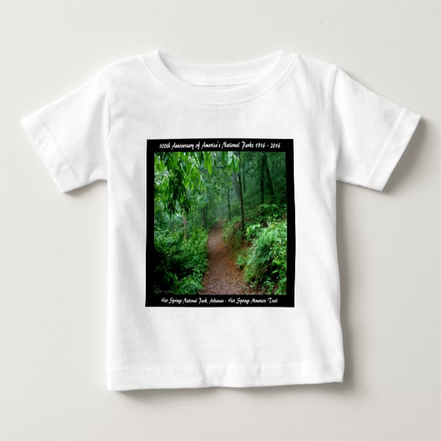 Camiseta Para Bebê Primaveras Quentes de Aniversário do Parque Nacion (Frente)