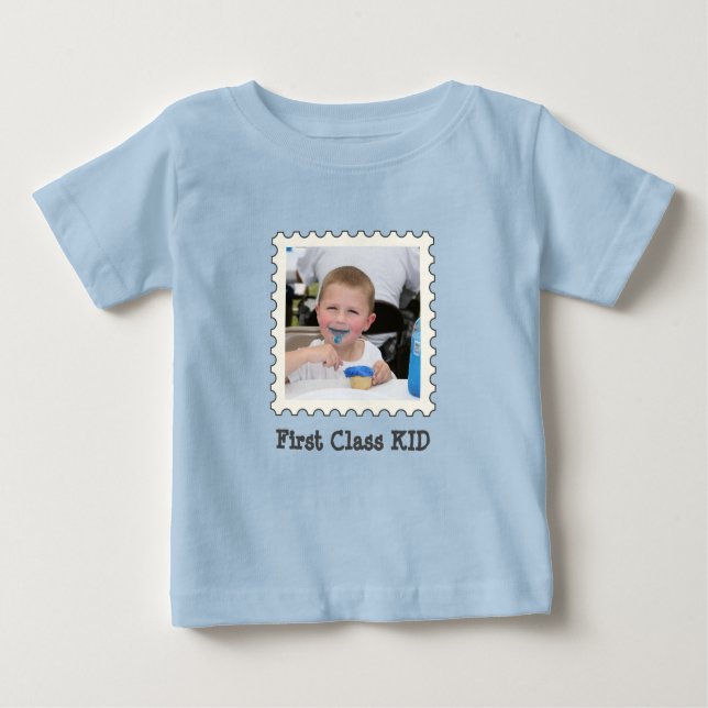 Camiseta Para Bebê PRIMEIRA CLASSE KID Melhor Criança Alguma foto qua (Frente)