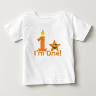 Camiseta Para Bebê Primeira estrela do mar do aniversário
