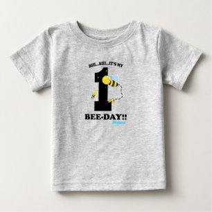 Camiseta Para Bebê primeira festa de abelhas do primeiro aniversario