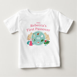 Camiseta Para Bebê Primeira Passagem Personalizada Menina Nome Ano T-