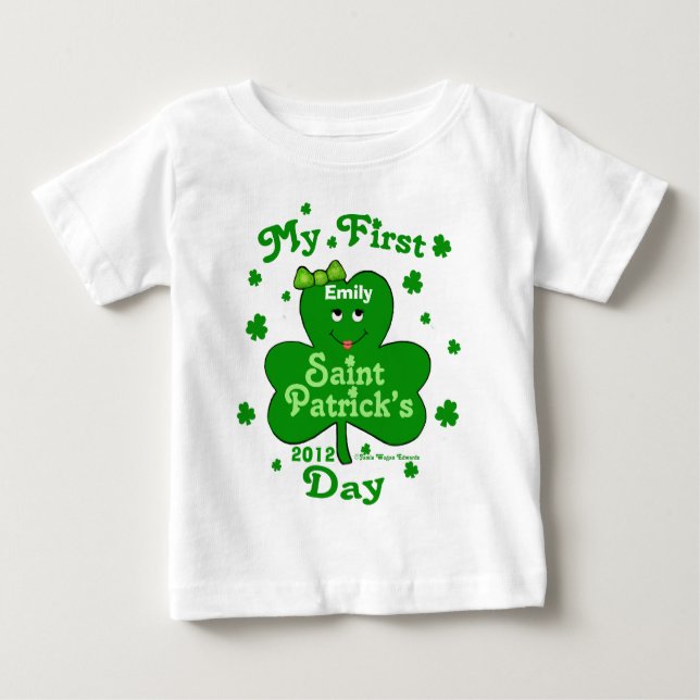 Camiseta Para Bebê Primeira Rua da Baby Girl, com nome personalizado. (Frente)