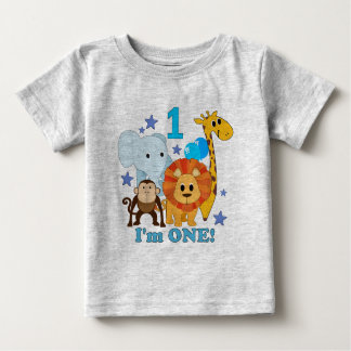 Camiseta Para Bebê Primeira selva do aniversário