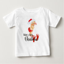 Primeira t-shirt de Natal do bebê