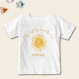 Camiseta Para Bebê Primeira Viagem Ao Redor Do Sol Aniversário