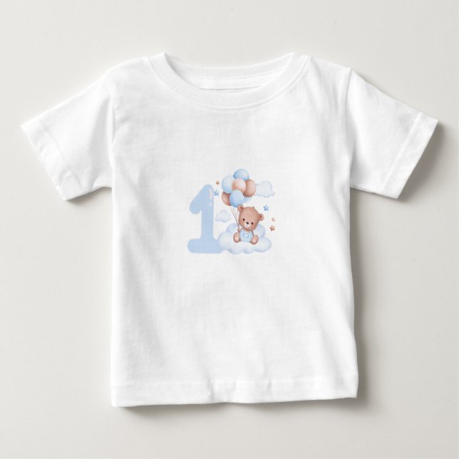 Camiseta Para Bebê Primeiro aniversário (Frente)