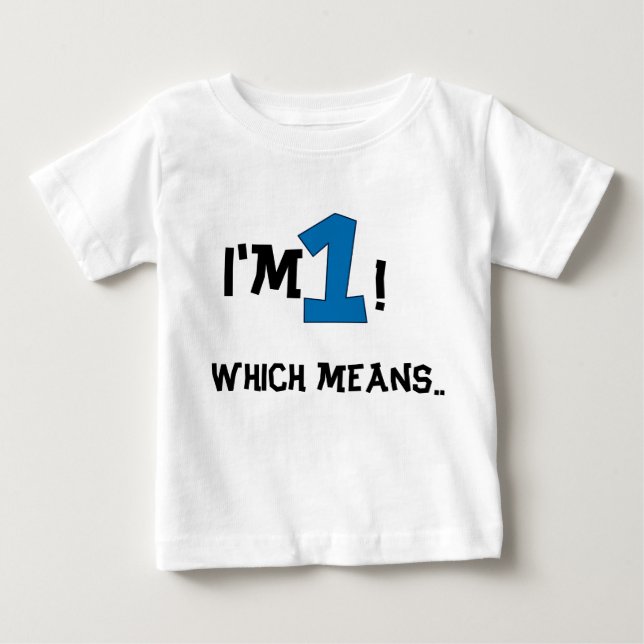 Camiseta Para Bebê Primeiro aniversario (Frente)