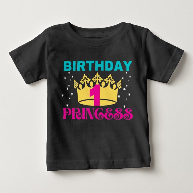Camiseta Para Bebê primeiro aniversario (Frente)