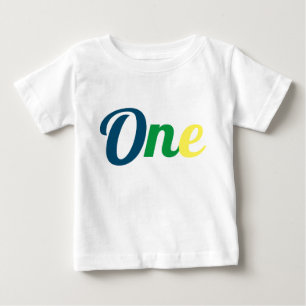 Camiseta Para Bebê Primeiro aniversário
