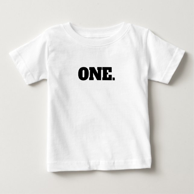 Camiseta Para Bebê Primeiro Aniversário (Frente)