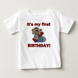Camiseta Para Bebê Primeiro aniversário