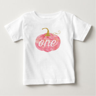 Camiseta Para Bebê Primeiro aniversario da menina do brilho da