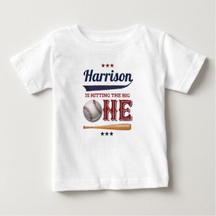 Camiseta Para Bebê Primeiro aniversario de beisebol para rapazes