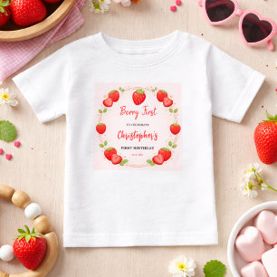 Camiseta Para Bebê Primeiro Aniversário de Berry   Primeiro Aniversár