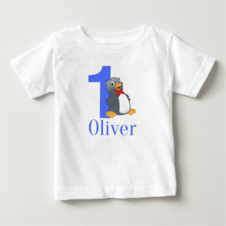 Camiseta Para Bebê Primeiro aniversario de Blue Boys - Oliver Birthda