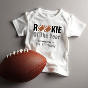 Camiseta Para Bebê Primeiro aniversario de futebol da Rookie