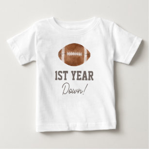 Camiseta Para Bebê Primeiro aniversario De Futebol No Primeiro Ano