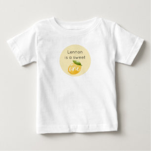 Camiseta Para Bebê Primeiro aniversario de limão doce