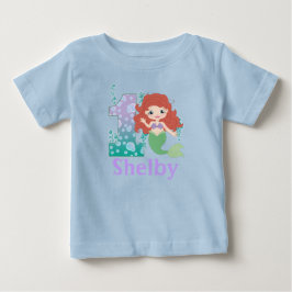 Camiseta Para Bebê Primeiro aniversario de nome personalizado Princes