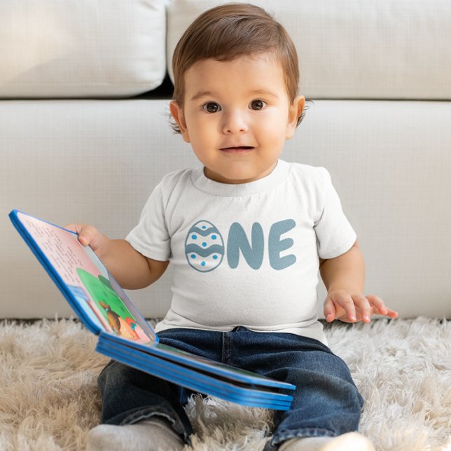 Camiseta Para Bebê Primeiro aniversario de Ovos de Páscoa (Criador carregado)