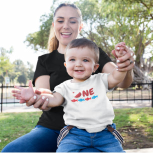 Camiseta Para Bebê Primeiro aniversario de pesca