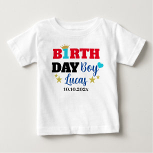 Camiseta Para Bebê Primeiro aniversario De Tendência Bonito Com Perso