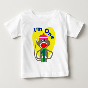 Camiseta Para Bebê Primeiro aniversário do bebê "eu sou um" design do