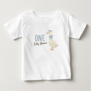 Camiseta Para Bebê Primeiro Aniversário do Bobo Ganso