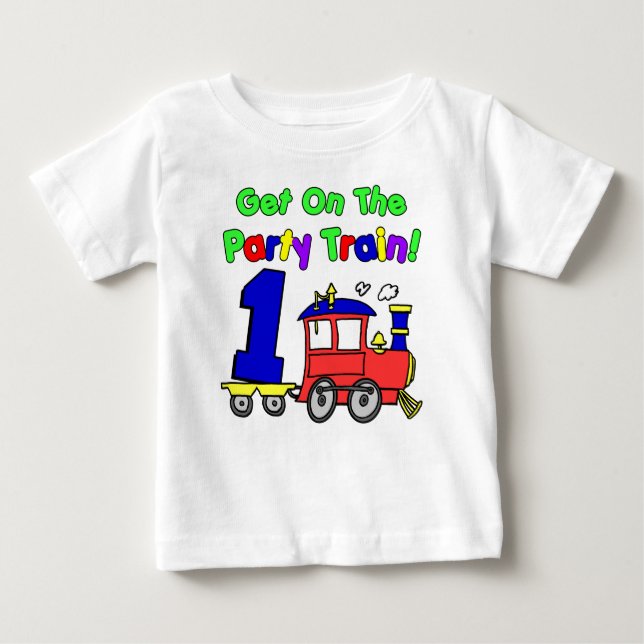 Camiseta Para Bebê Primeiro Aniversário do Comboio do Partido (Frente)