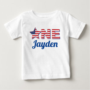 Camiseta Para Bebê Primeiro aniversario do Dia 1 de julho
