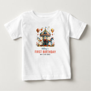 Camiseta Para Bebê Primeiro aniversario do Festival de Carnaval de Ci