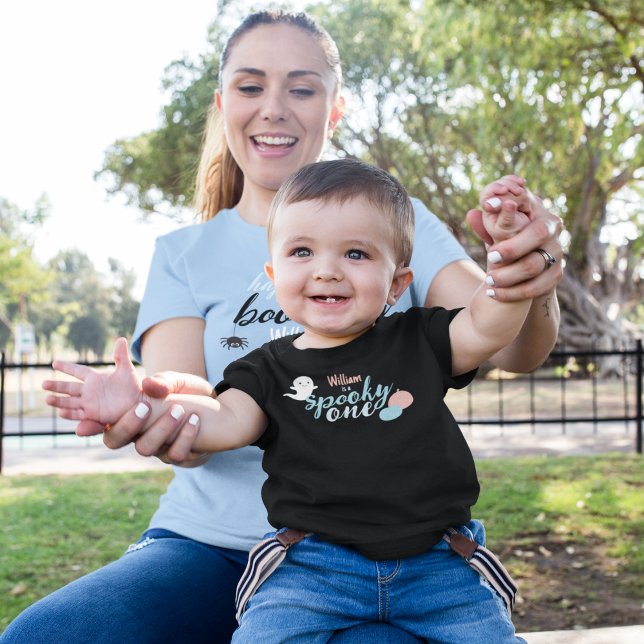 Camiseta Para Bebê Primeiro Aniversário do Spooky One Boy (Criador carregado)