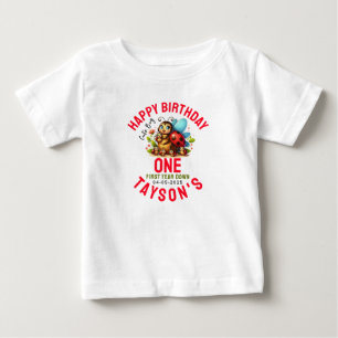 Camiseta Para Bebê Primeiro aniversario Ladybug   Partido do Tema do 