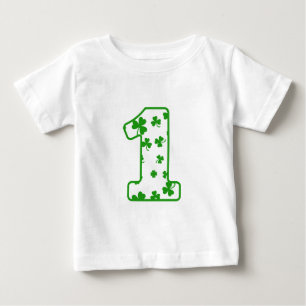 Camiseta Para Bebê primeiro aniversario Lucky Shamrocks Aniversário I