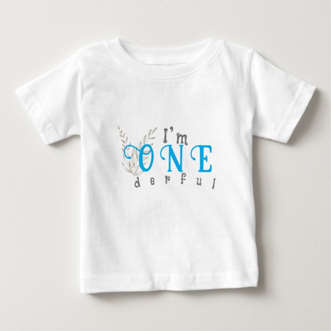 Camiseta Para Bebê Primeiro aniversário para o bebê (Frente)