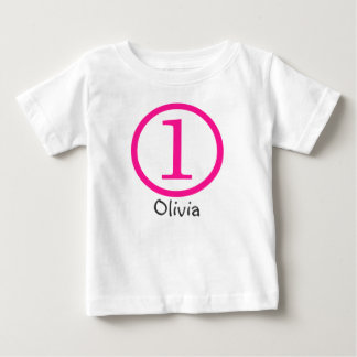 Camiseta Para Bebê primeiro aniversario Personalizável