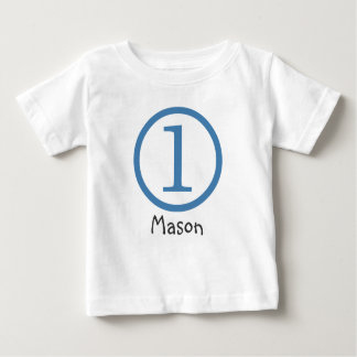 Camiseta Para Bebê primeiro aniversario personalizável do T-Shirt Boy