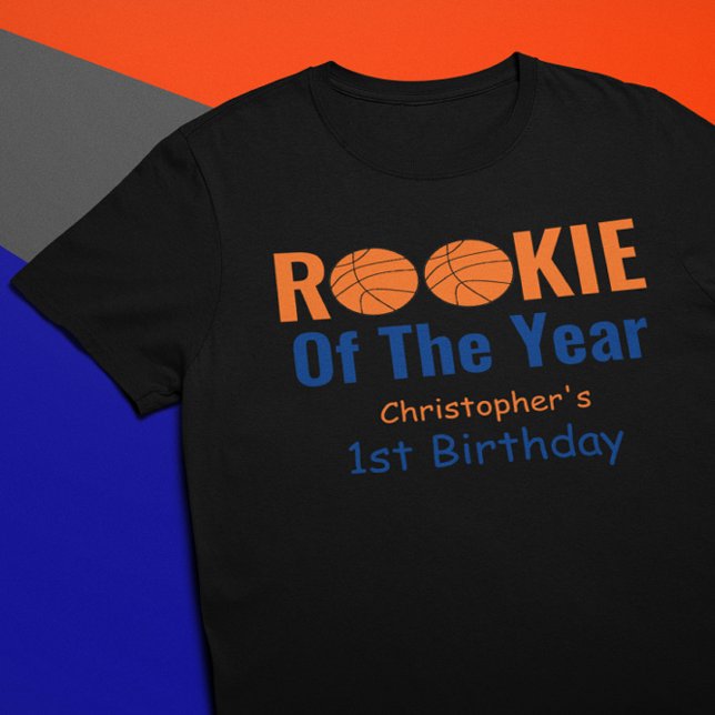 Camiseta Para Bebê Primeiro aniversario Rookie Basball (Criador carregado)