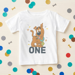 Camiseta Para Bebê Primeiro aniversario Scooby-Doo