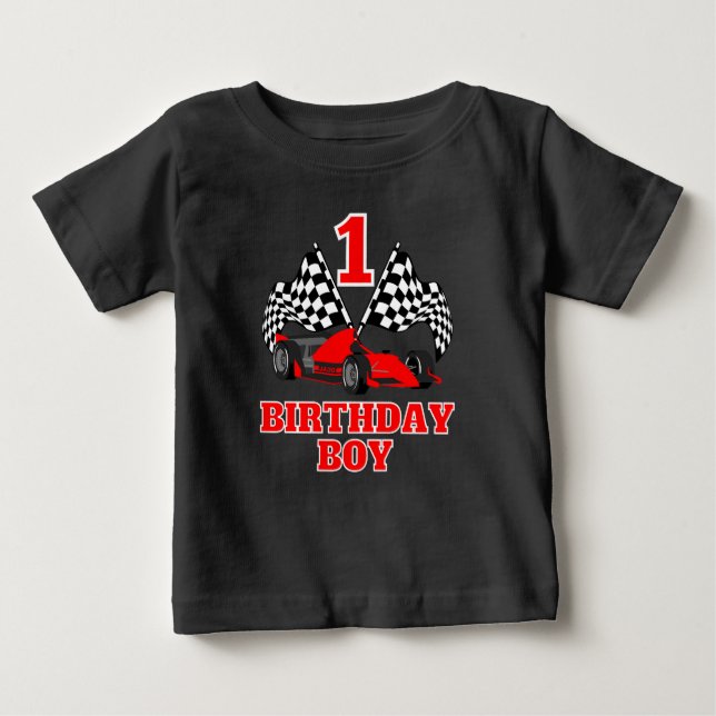 Camiseta Para Bebê primeiro aniversario Toddler (Frente)